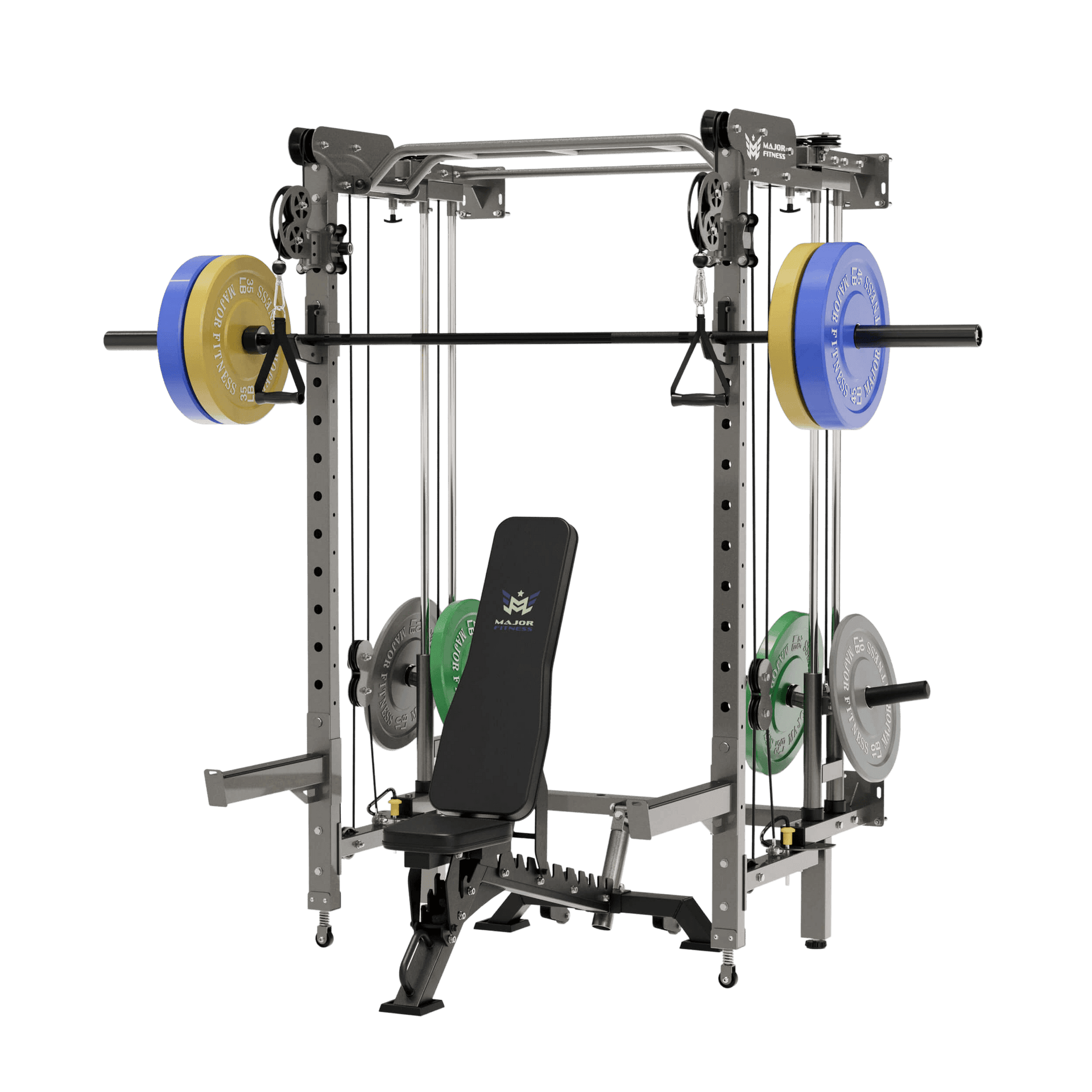 MAJOR FITNESS All-In-One Home Gym Folding Power Rack Package Lightning F35