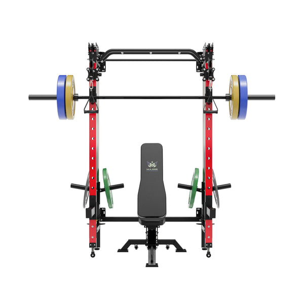 Major Fitness All-In-One Home Gym Folding Power Rack Package Lightning F35
