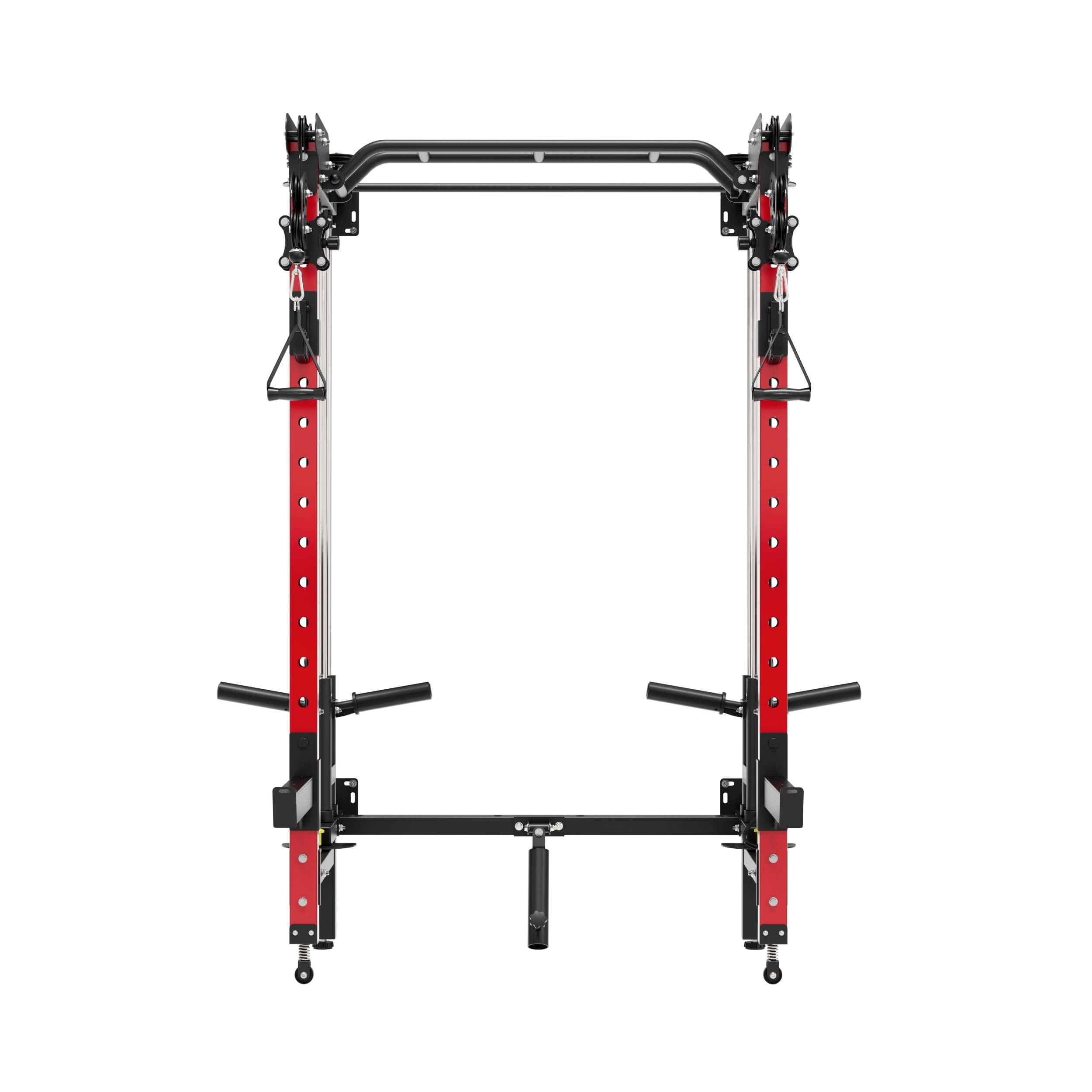 home gym power rack lightning f35 red front view