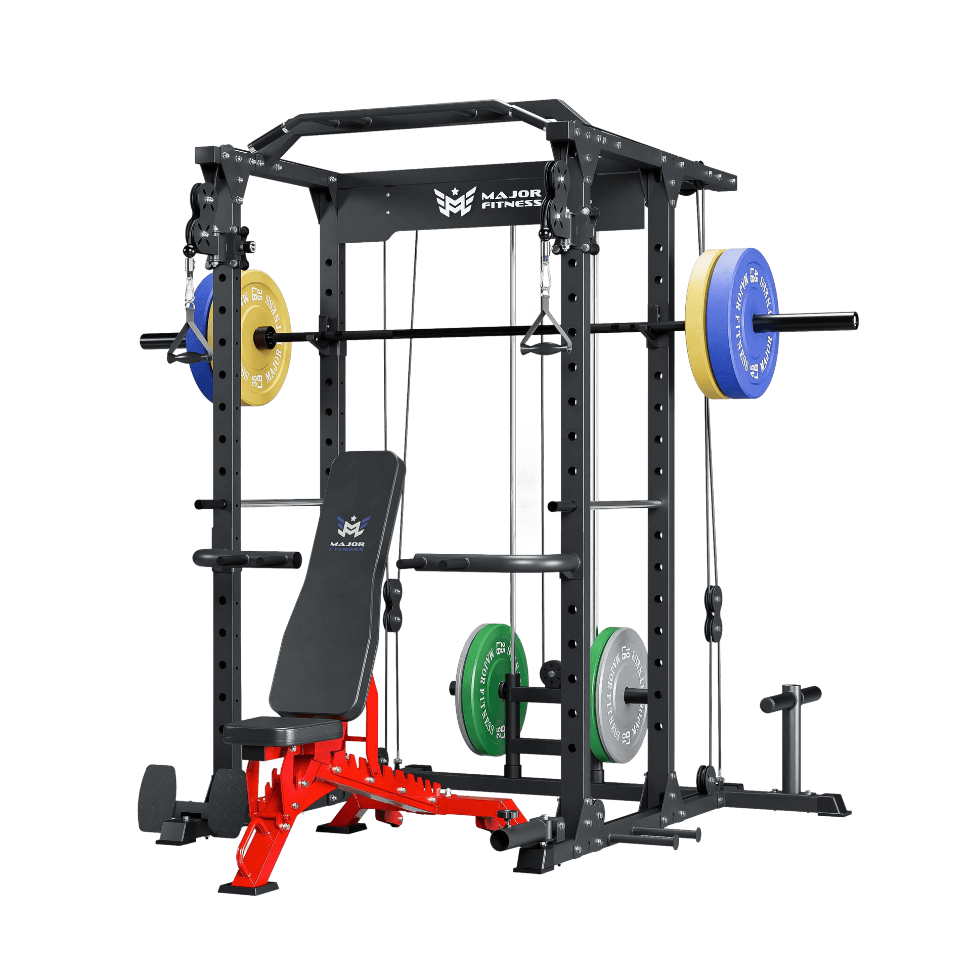 MAJOR FITNESS All-In-One Home Gym Power Rack Package PLM03