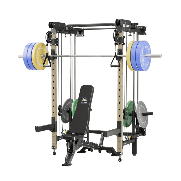 Major Fitness All-In-One Home Gym Folding Power Rack Package Lightning F35
