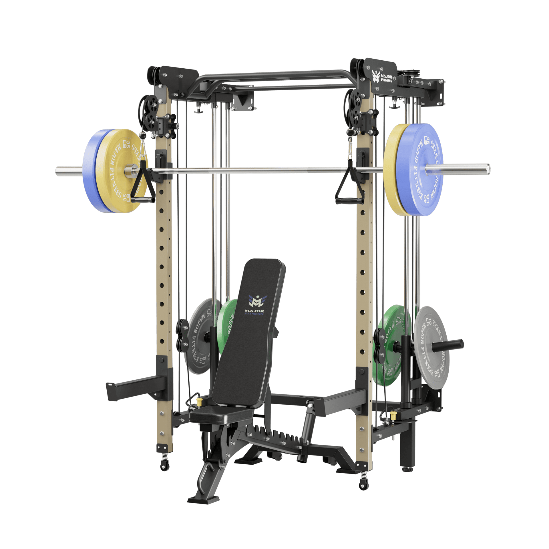 MAJOR FITNESS All-In-One Home Gym Folding Power Rack Package Lightning F35