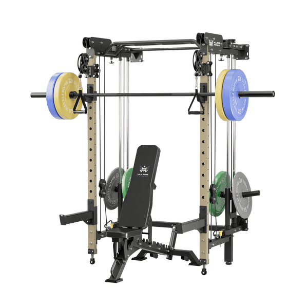 MAJOR FITNESS All-In-One Home Gym Folding Power Rack Package Lightning F35
