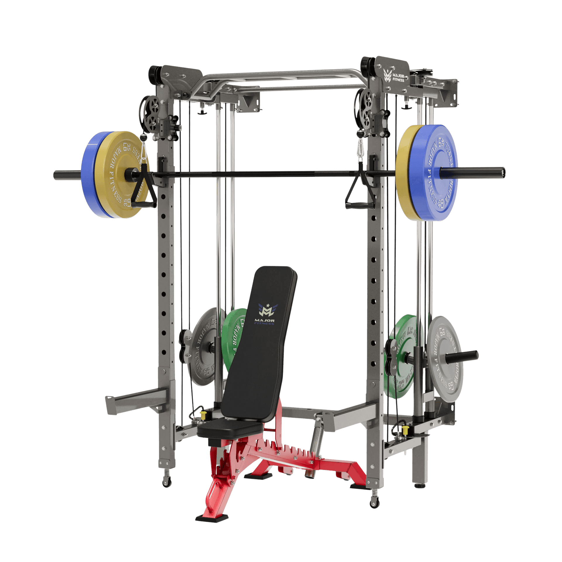 MAJOR FITNESS All-In-One Home Gym Folding Power Rack Package Lightning F35