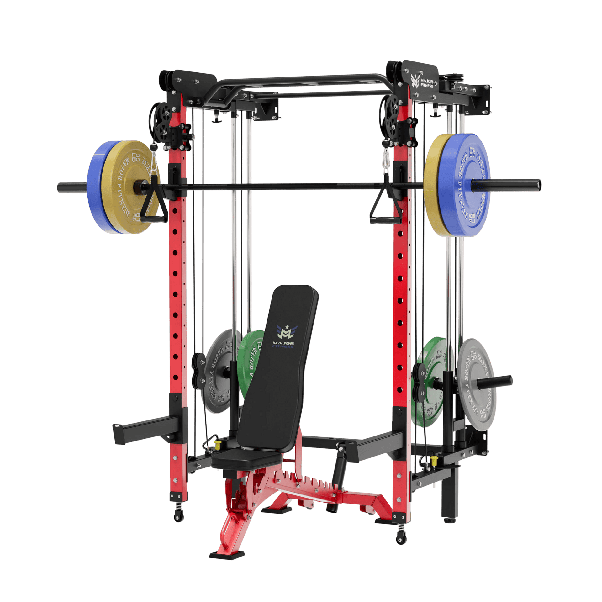 MAJOR FITNESS All-In-One Home Gym Folding Power Rack Package Lightning F35