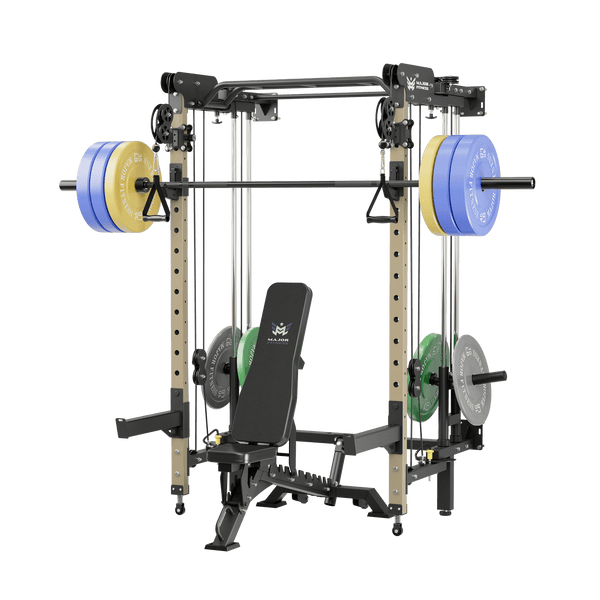 MAJOR FITNESS All-In-One Home Gym Folding Power Rack Package Lightning F35
