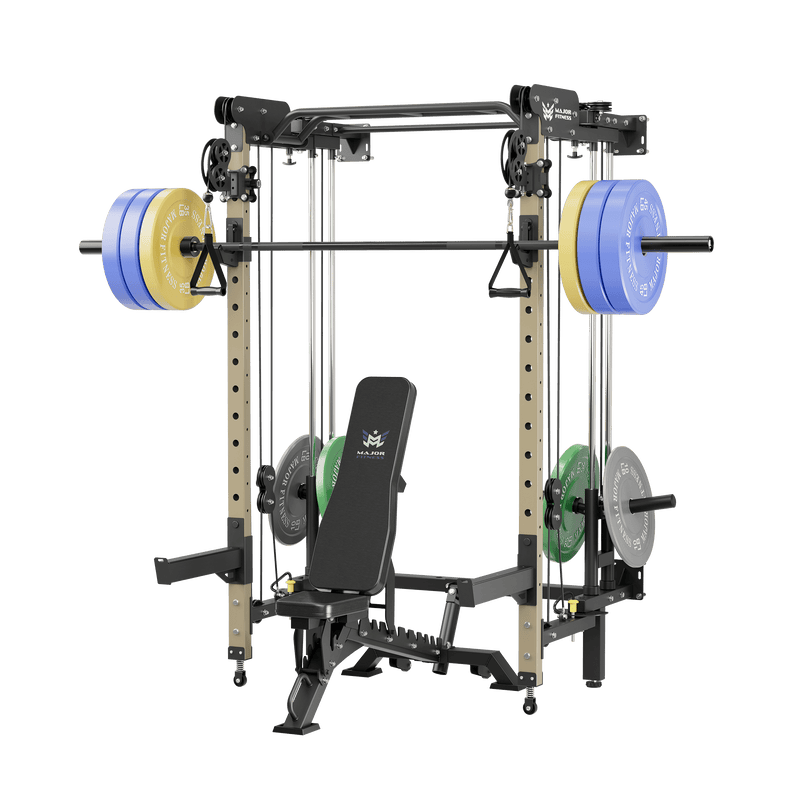 MAJOR FITNESS All-In-One Home Gym Folding Power Rack Package Lightning F35