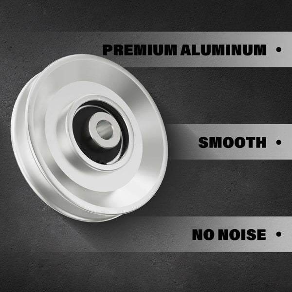 High-quality aluminum pulleys keep cables running smoothly and reduce noise when in use