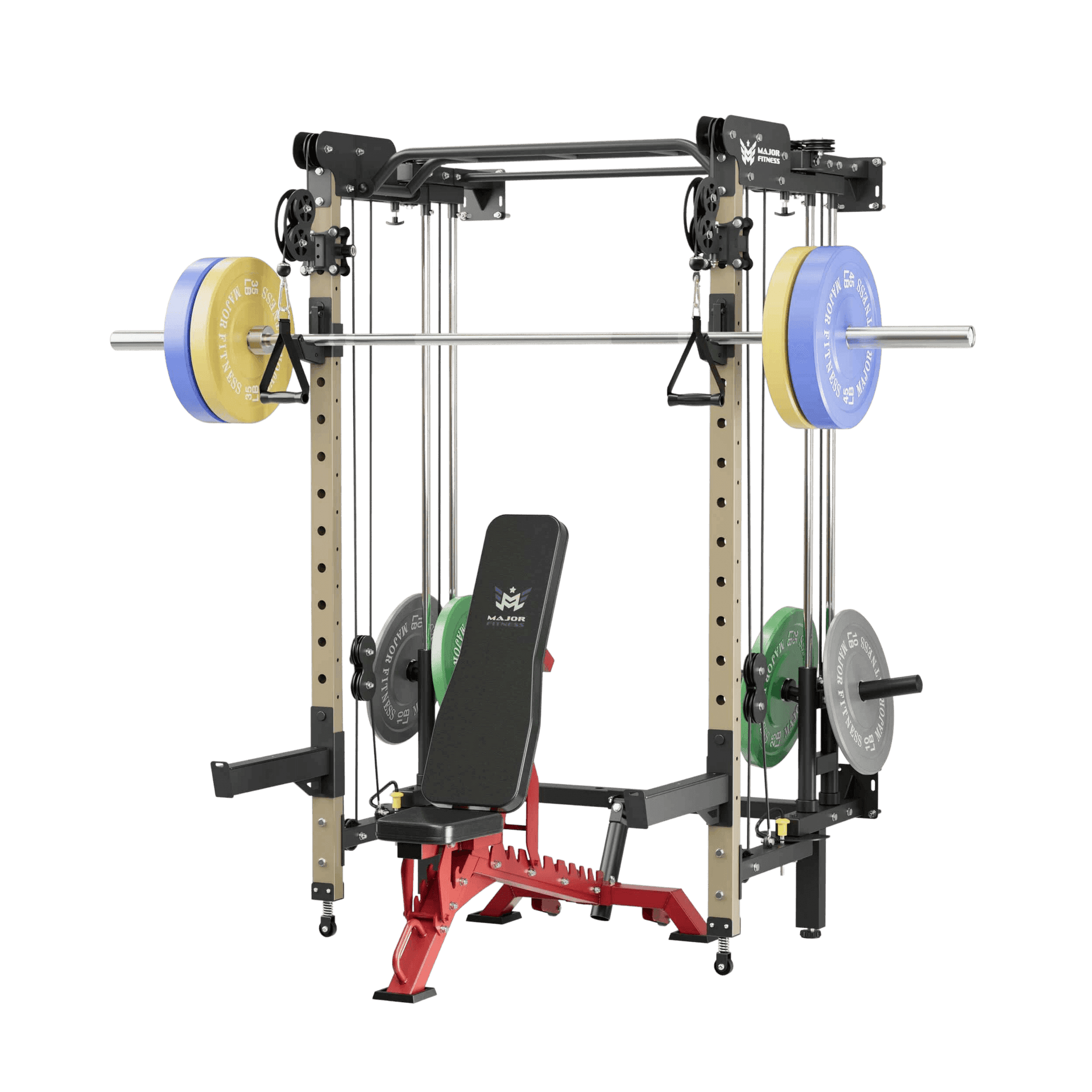 MAJOR FITNESS All-In-One Home Gym Folding Power Rack Package Lightning F35