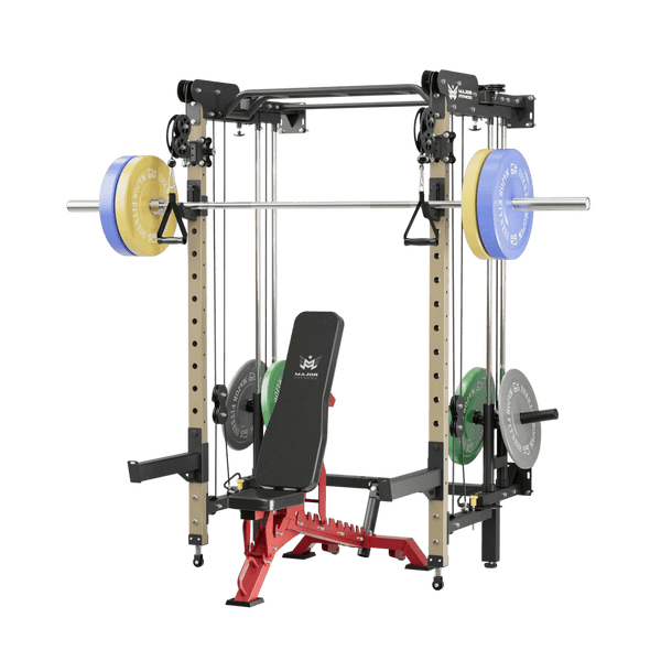 Major Fitness All-In-One Home Gym Folding Power Rack Package Lightning F35
