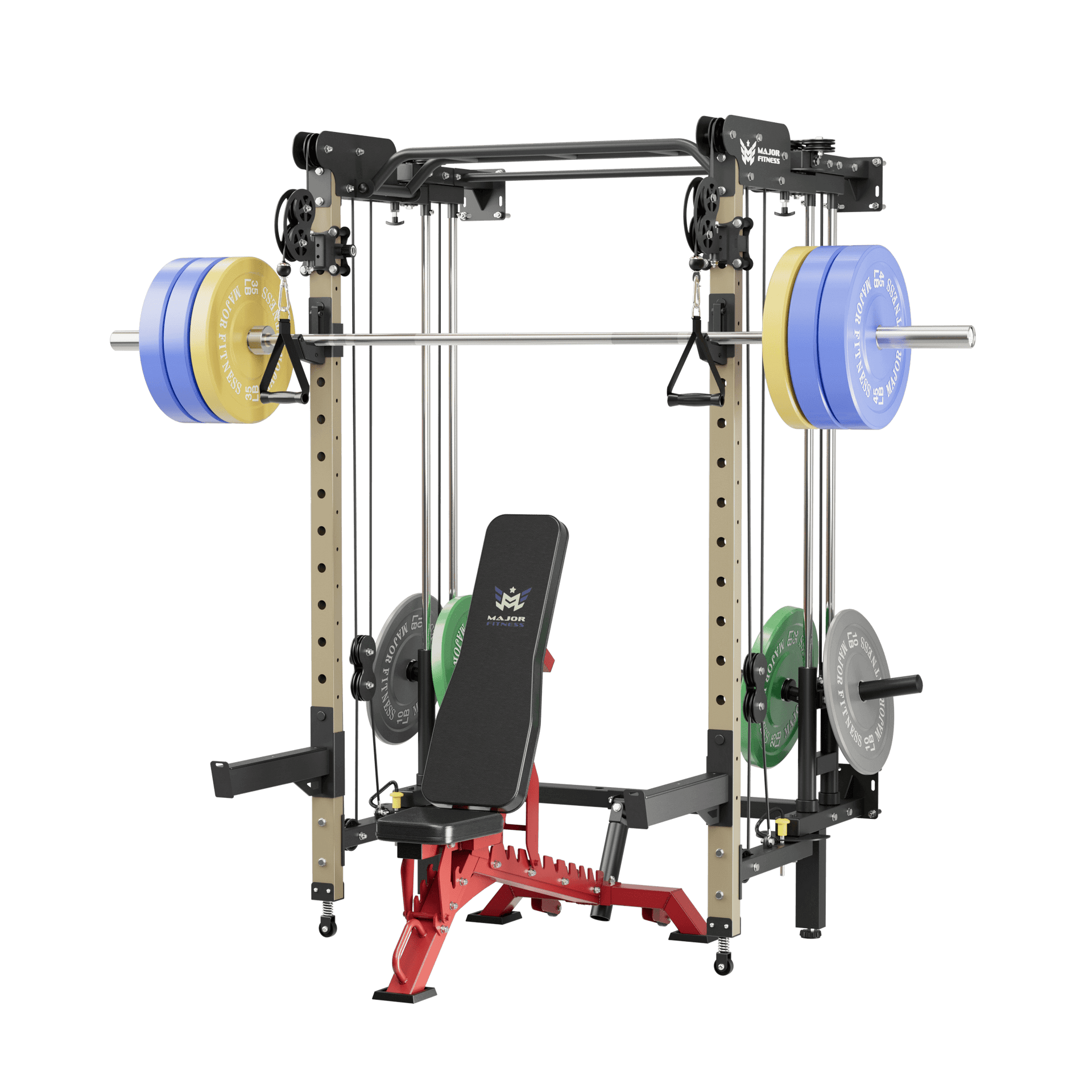 MAJOR FITNESS All-In-One Home Gym Folding Power Rack Package Lightning F35