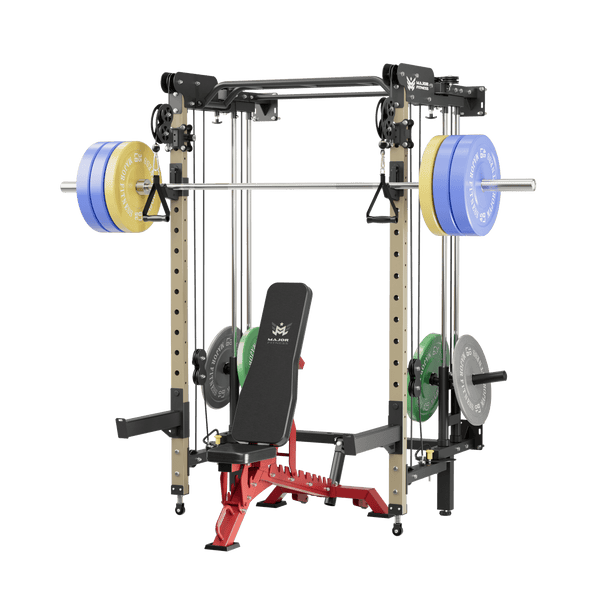 Major Fitness All-In-One Home Gym Folding Power Rack Package Lightning F35
