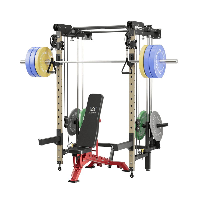 MAJOR FITNESS All-In-One Home Gym Folding Power Rack Package Lightning F35