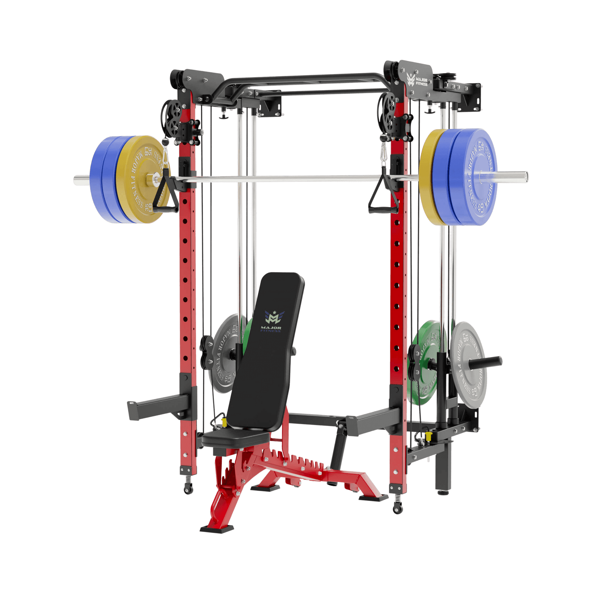 MAJOR FITNESS All-In-One Home Gym Folding Power Rack Package Lightning F35