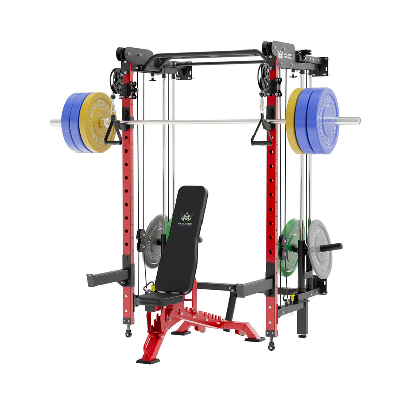 MAJOR FITNESS All-In-One Home Gym Folding Power Rack Package Lightning F35