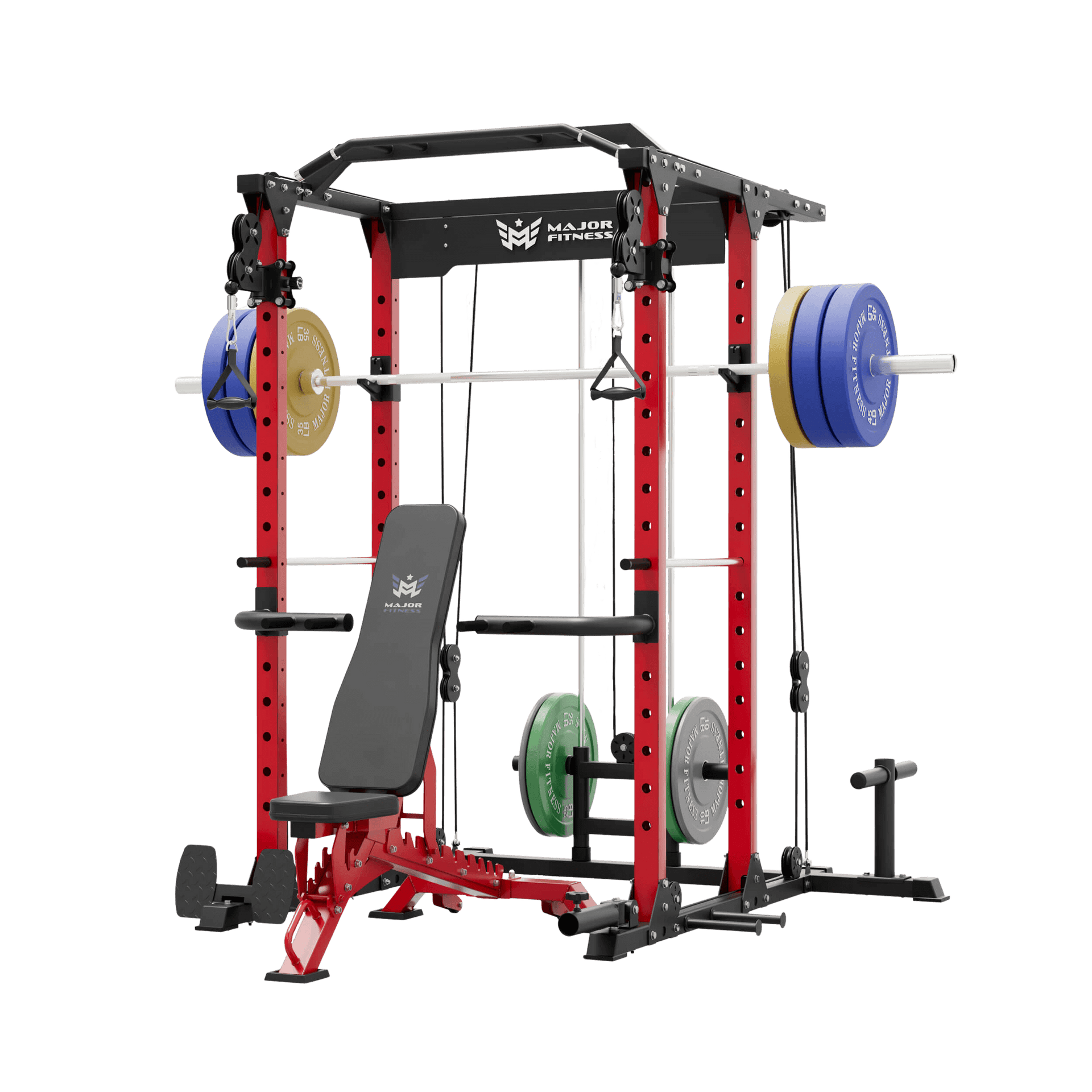 MAJOR FITNESS All-In-One Home Gym Power Rack Package PLM03